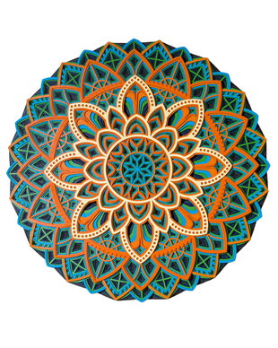 Tablou mandala multicolor 50x50
