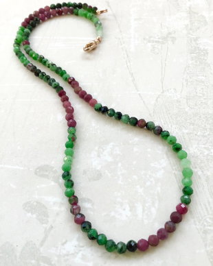 Colier CHOKER Rubin zoisit