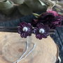 Cercei lungi si foarte fini din lantisor de argint 925 si floricele din sidef detasabile