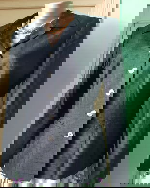 Sacou din shantung natural negru