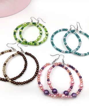Cercei colorati "Dare to dream"