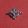 Link cu zirconii din argint .925 rodiat aprox 12x15 mm (cu anourile)