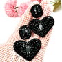 Rezervat Cercei Black Precious Hearts