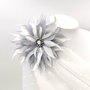 Broșă - Bright Gray Flower