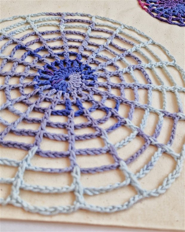 Plasă bumbac Colorful Crochet Mandala