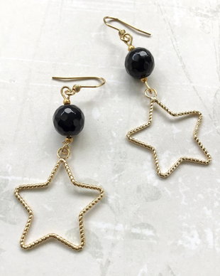 Cercei Vintage onix negru