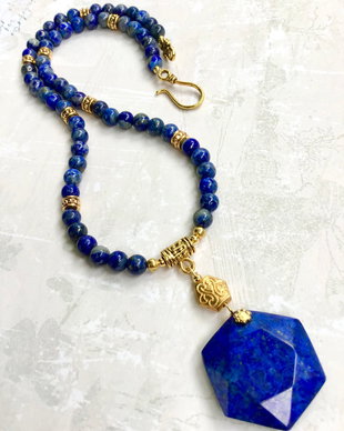 Colier vintage lapis lazuli