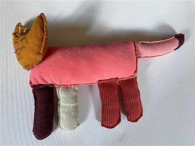 Jucarie pisicuta. Jucarie eco, hand made,Pisicuta textila, cusuta de mana, jucarie din materiale reciclate