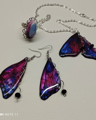 Set bijuterii ,, Lory,, aripi de libelula