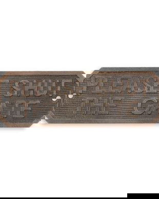 Placheta din fonta pentru poarta