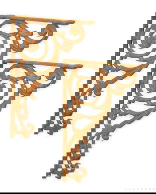 Set doua console din fier forjat antik rusty