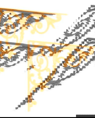 Set doua console din fier forjat antik rusty