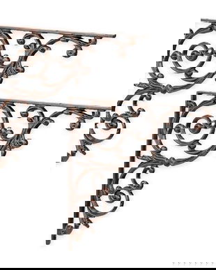 Set doua console din fier forjat antik brown