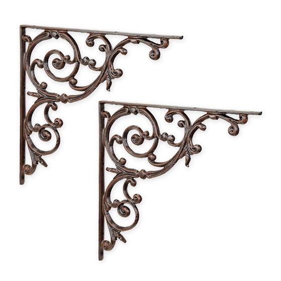 Set doua console din fier forjat antik brown