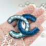 Rezervat Broșa - Chanel Blue pearls and Sparkles