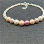 Bratara argint sidef perle scoica/sidef/mother of pearl gradient pastel clasica - Transport gratuit