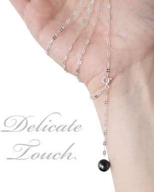 Lanț foarte lung din argint 925 cu perlă DELICATE TOUCH