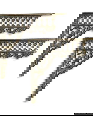 Set doua console din fonta antik brown