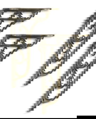 Set doua console din fonta antik brown