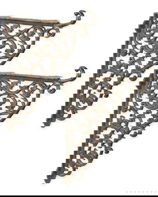 Set doua console din fonta antik brown