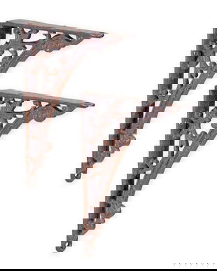 Set doua console din fonta antik brown