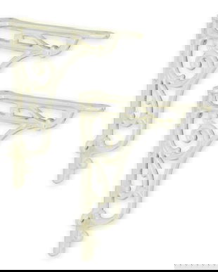 Set doua console din fonta antik white