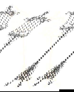 Set doua suporturi pentru partituri din fier forjat