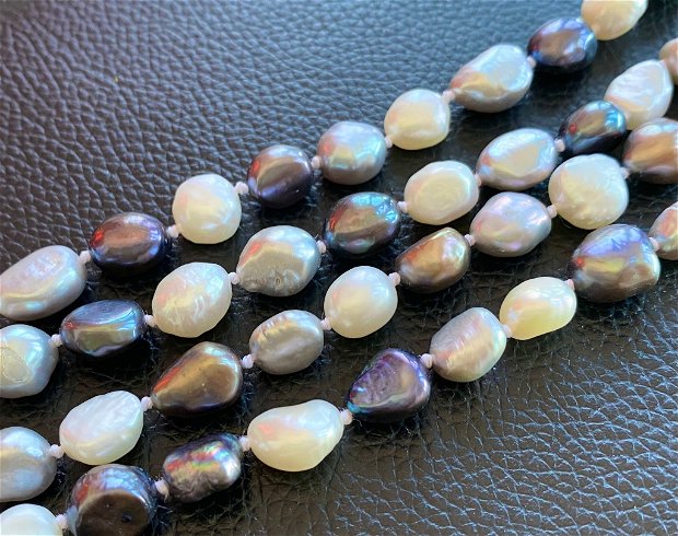 Perle de cultura, forme neregulate, mix culori, 9~14x7~9 mm - sirag
