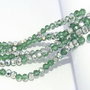 Cristale din sticla, rondelle, 4x3 mm, verzi