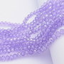 Cristale din sticla, rondelle, 3.5x3 mm, electroplacate, mov