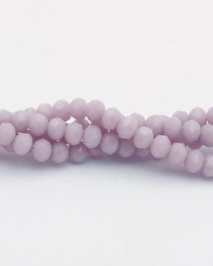 Cristale din sticla, rondelle, opace, 3.5x3 mm, mov deschis