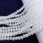 Cristale din sticla, rondelle, opace, 3.5x3 mm, AB. albe
