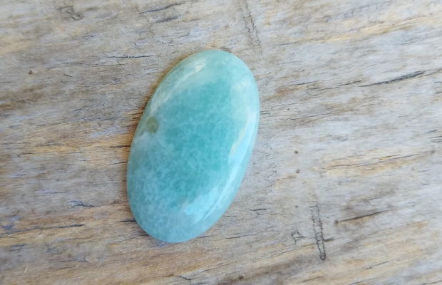 Cabochon amazonit, 33x20x5 mm