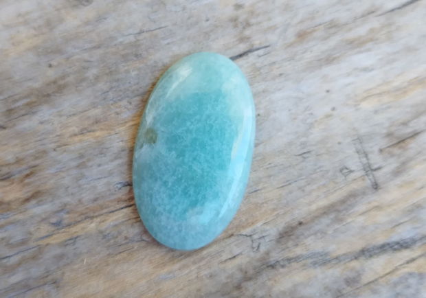 Cabochon amazonit, 33x20x5 mm