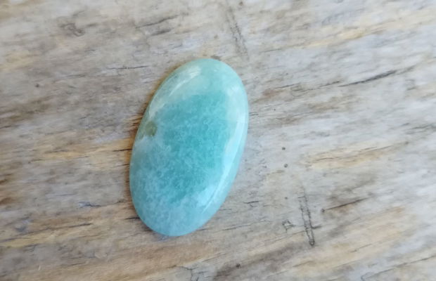 Cabochon amazonit, 33x20x5 mm