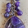 Breloc handmade  sau accesoriu pentru genti cu diferite margele din ametist