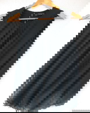 Top negru din matase