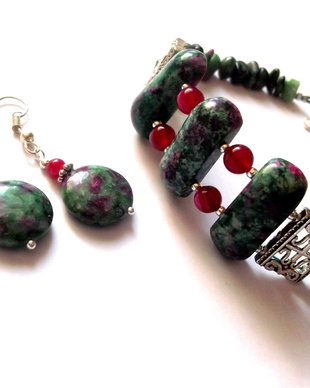 set  cu ruby zoisit si agate 43666