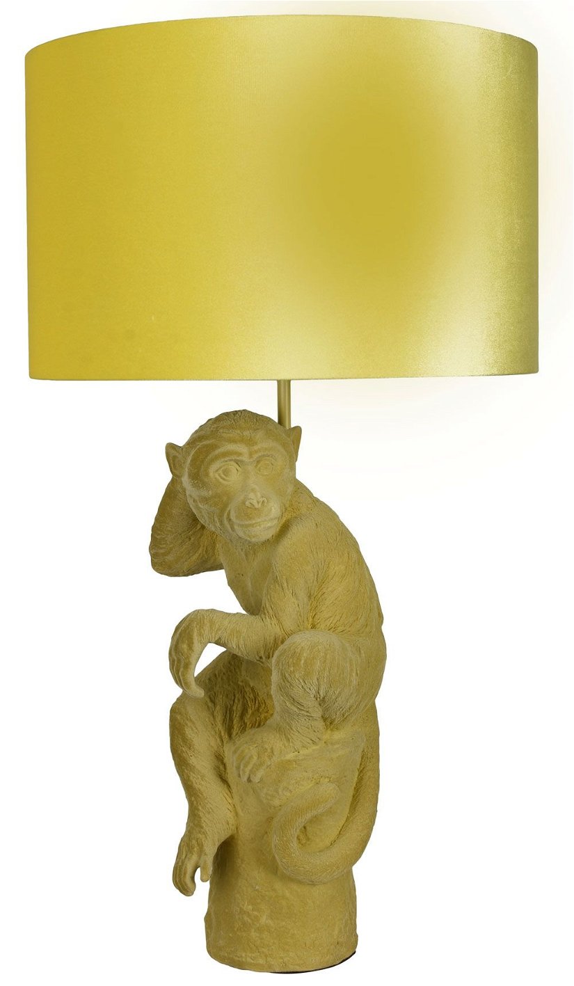 Lampa de masa cu o maimuta galbena
