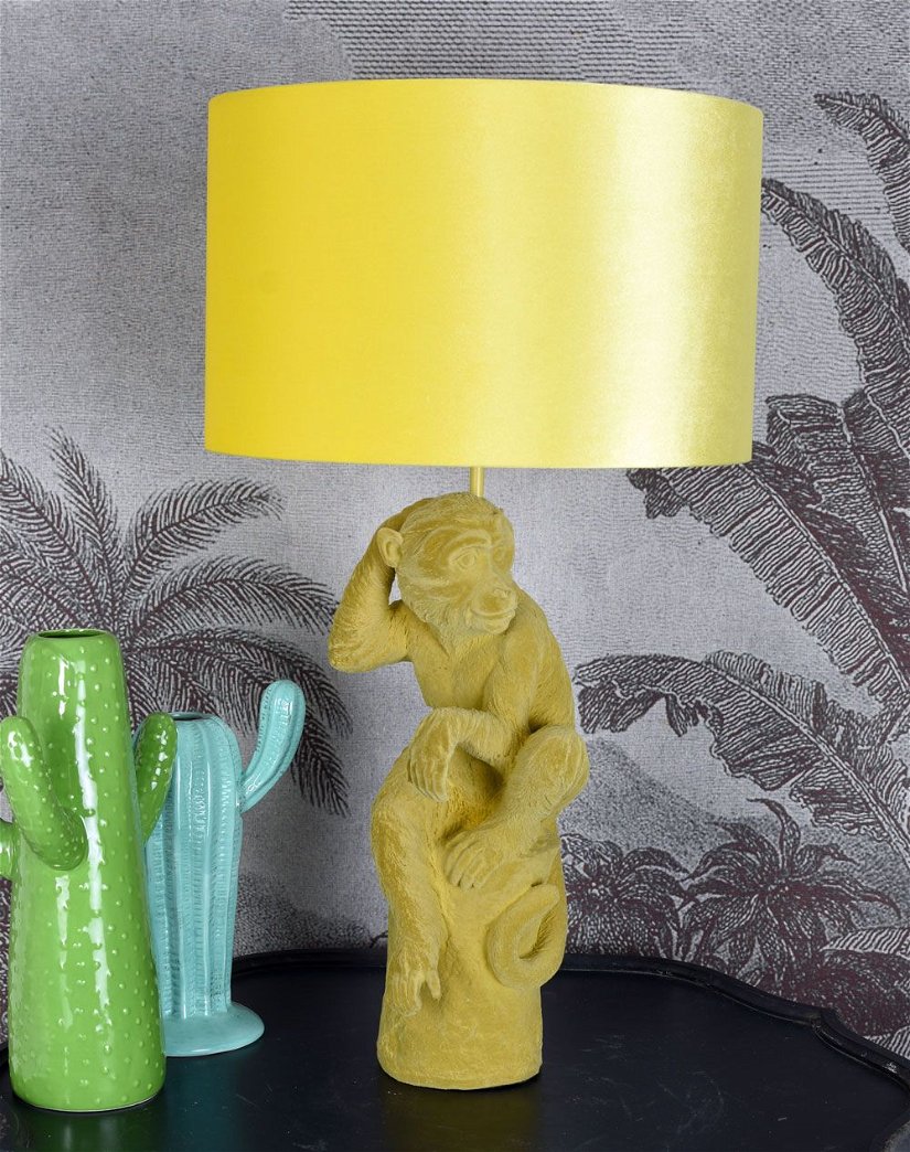 Lampa de masa cu o maimuta galbena