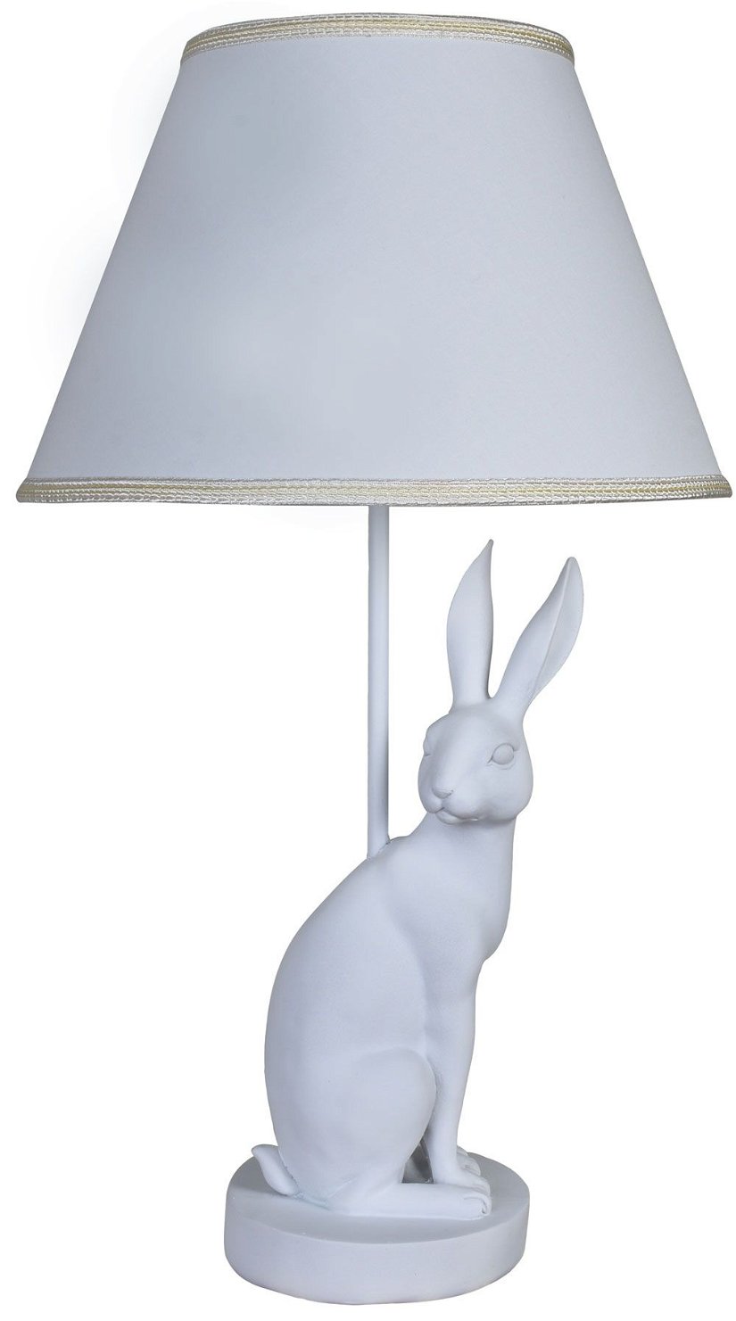 Lampa de masa cu un iepure alb
