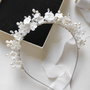 Tiara "Apple Blossom" - Diadema mireasa | Coronita cu flori pentru nunta, botez, cununie