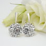 Cercei Swarovski  Chaton Regal / All White / Argint 925