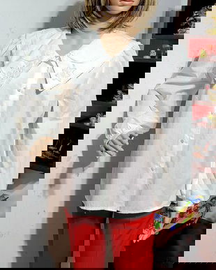 Bluza retro din bumbac