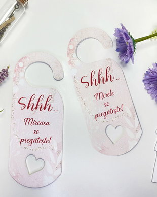 Semn de usa pentru nunta - Door Tag - Bride to be