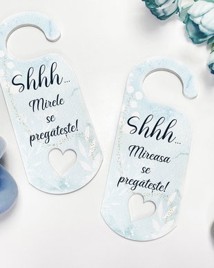 Semn de usa pentru nunta - Door Tag - Couples