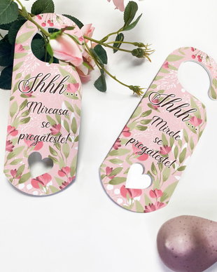Semn de usa pentru nunta - Door Tag - Lovely Couple
