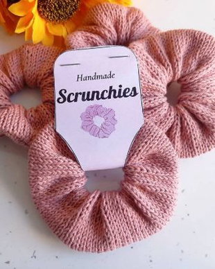 Scrunchie / Elastic de par tricotat din bumbac