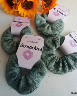 Scrunchie / Elastic de par tricotat din bumbac