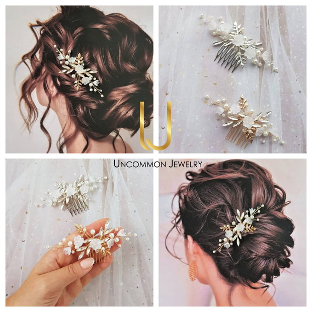 LANA Gold - pieptan mireasa decorativ